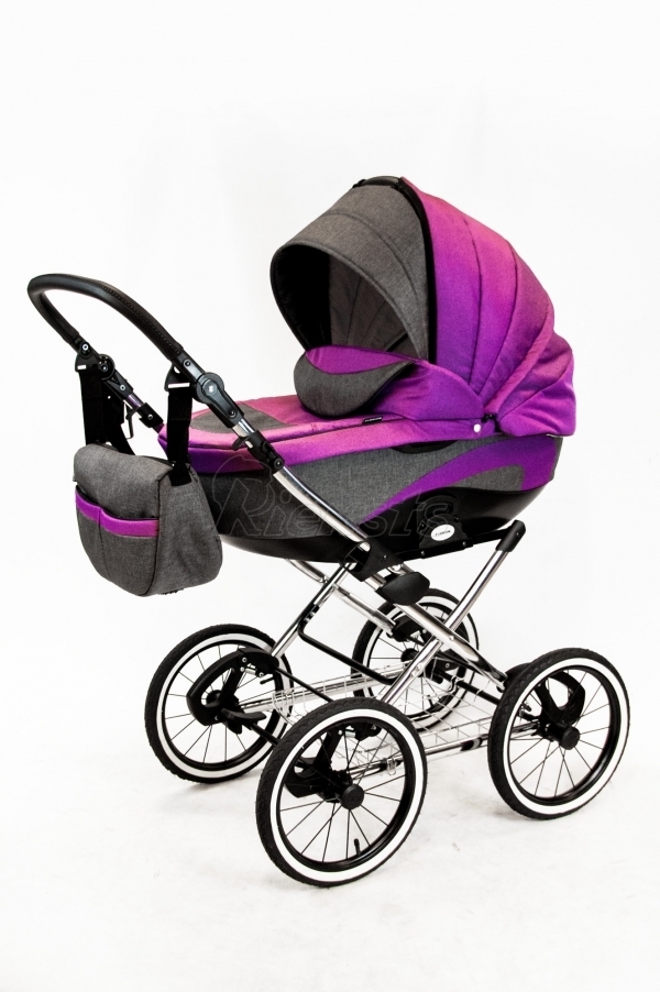 bērnu rati 2in1/3in1 FIRKON Vesta Violet color audums
