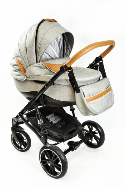 bērnu rati 2in1/3in1 FIRKON Vesta Luxe color 31 pelēkais audums