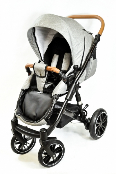 bērnu rati 2in1/3in1 FIRKON Vesta Luxe color 31 pelēkais audums