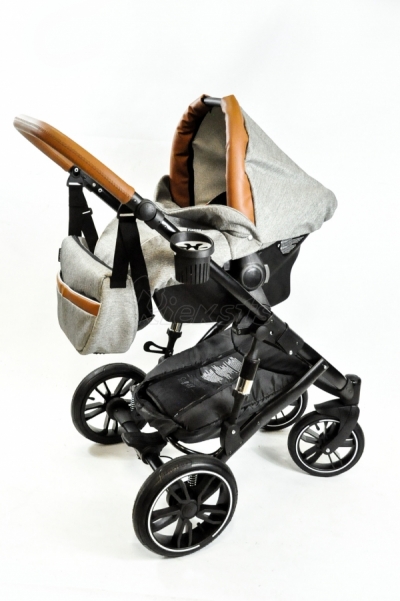 bērnu rati 2in1/3in1 FIRKON Vesta Luxe color 31 pelēkais audums