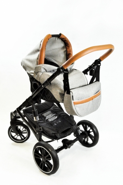 bērnu rati 2in1/3in1 FIRKON Vesta Luxe color 31 pelēkais audums