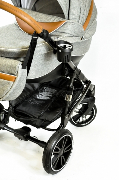 bērnu rati 2in1/3in1 FIRKON Vesta Luxe color 31 pelēkais audums