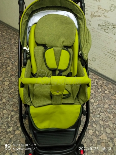 bērnu rati 2in1/3in1 Florencija zaļa eko āda