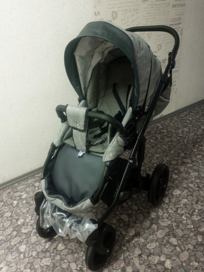 bērnu rati 2in1/3in1 FIRKON Leatherette black eco