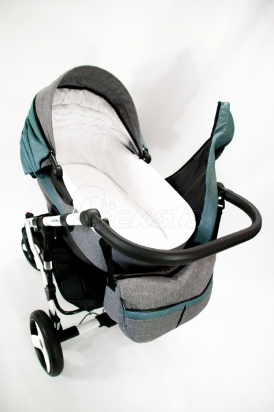 bērnu rati 2in1/3in1 FIRKON Vesta Turquoise color audums