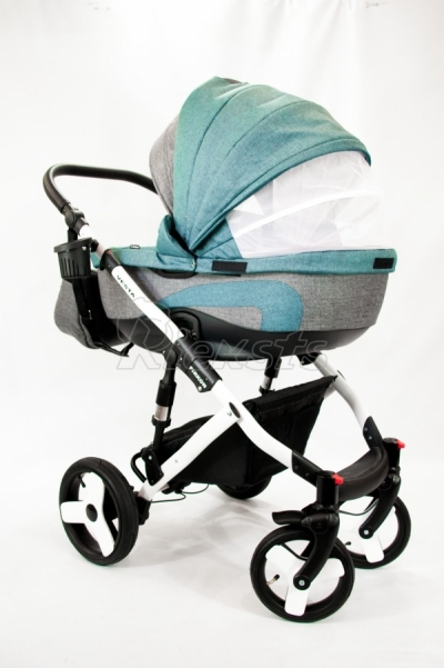 bērnu rati 2in1/3in1 FIRKON Vesta Turquoise color audums