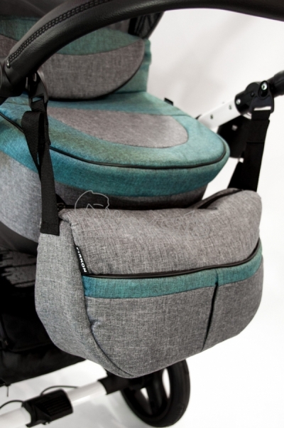 bērnu rati 2in1/3in1 FIRKON Vesta Turquoise color audums