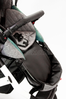 bērnu rati 2in1/3in1 FIRKON Vesta Turquoise color audums