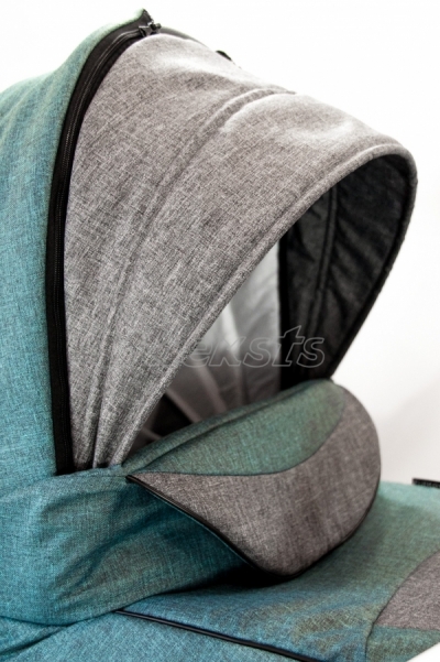 bērnu rati 2in1/3in1 FIRKON Vesta Turquoise color audums