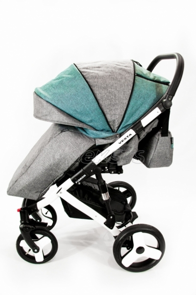 bērnu rati 2in1/3in1 FIRKON Vesta Turquoise color audums