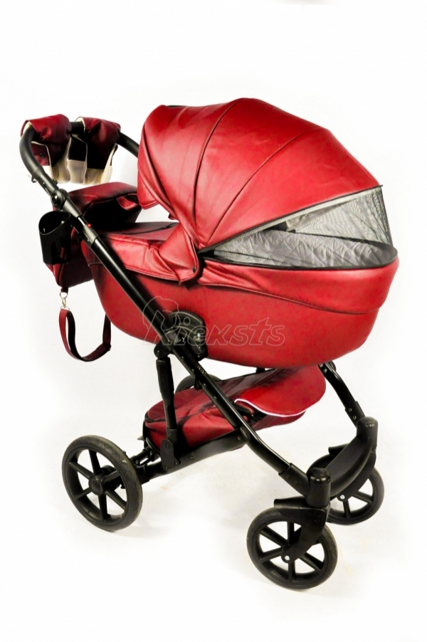 bērnu rati 2in1/3in1 Mikrus Bordo eko āda