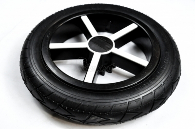 bērnu ratu ritenis 12'' collas plastikāta, riepa 12 1/2 x 1,75 x2 1/4 (47-203) melna Tako, Firkon, Lonex, Baby-Mer c un citi, AIR