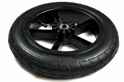 bērnu ratu ritenis 12'' collas plastikāta, riepa 12 1/2 x 1,75 x2 1/4 (47-203) melna Tako, Firkon, Lonex, Baby-Mer c un citi, AIR