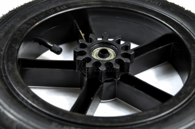 bērnu ratu ritenis 12'' collas plastikāta, riepa 12 1/2 x 1,75 x2 1/4 (47-203) melna Tako, Firkon, Lonex, Baby-Mer c un citi, AIR